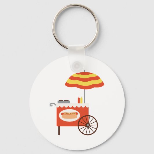 Hot Dog Cart Sleutelhanger (Voorkant)
