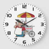 Hot Dog Cart Vendor Street Food Seller Grote Klok (Voorkant)