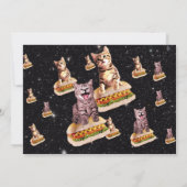 Hot Dog Cat Party Uitnodiging (Achterkant)