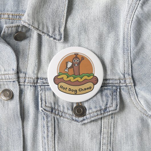 Hot Dog Champ Ronde Button 7,6 Cm