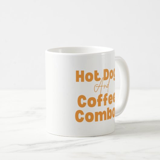 Hot Dog Coffee Combo Grappig Ontwerp voor Hondenko Koffiemok (Voorkant rechts)