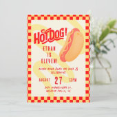 Hot Dog! Cook out themed, Any age birthday  Kaart (Staand voorkant)