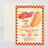 Hot Dog! Cook out themed, Any age birthday  Kaart (Voorkant / Achterkant)