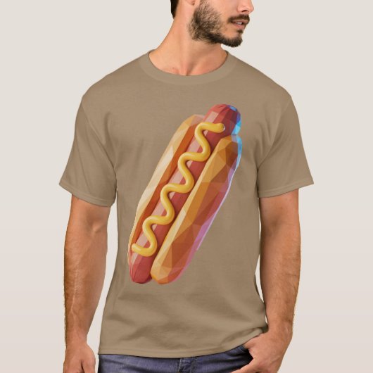 Hot Dog Cool Fastfood Logo T-shirt (Voorkant)
