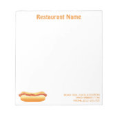 Hot Dog Custom Restaurant Notitieblok (Voorkant)