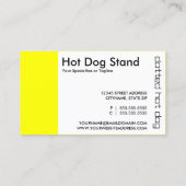 hot dog cut out punch cards klantenkaartje (Achterkant)