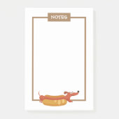 Hot-Dog Dachshund Post-It Notes (Voorkant)