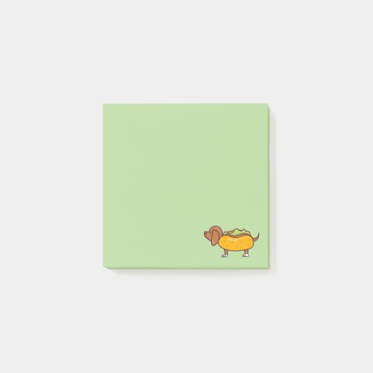 Hot-Dog Dachshund Post-It Notes (Voorkant)