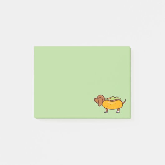 Hot-Dog Dachshund Post-It Notes (Voorkant)