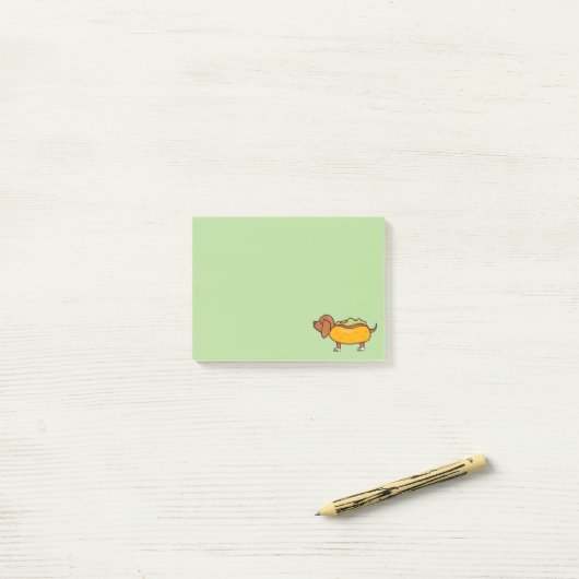 Hot-Dog Dachshund Post-It Notes (Op bureau)
