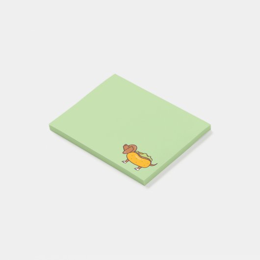 Hot-Dog Dachshund Post-It Notes (Schuin)