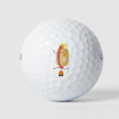 Hot Dog Dare Devil Jumping Fire Monogrammed Golfballen (Voorkant)