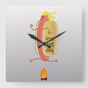 Hot-Dog Dare Devil Vierkante Klok