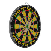 Hot Dog Dartboard met aangepaste tekst Dartbord (Voorkant Links)