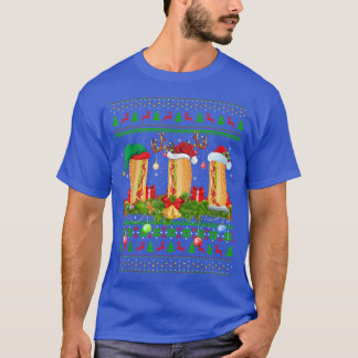 Hot Dog Dish Lover Xmas Santa Ugly Hot Dog Christm T-shirt