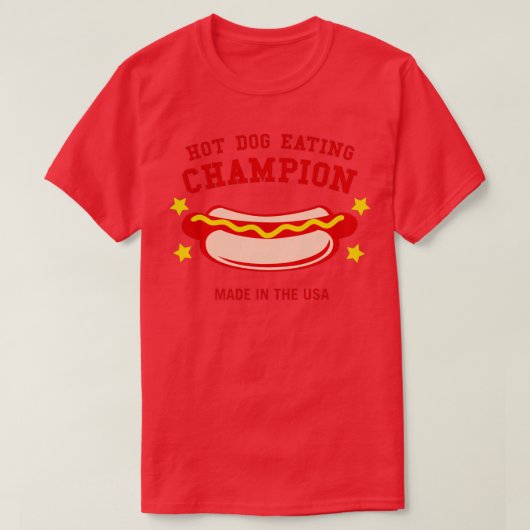 Hot Dog Eating Champion T-shirt (Design voorkant)