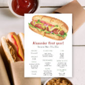 Hot Dog eerste verjaardag mijlpaal verjaardag Poster