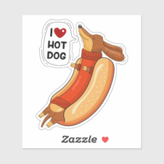 Hot dog en humor sticker