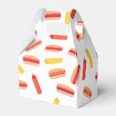 Hot Dog Fast Food BBQ Patroon Bedankdoosjes (Achterkant)