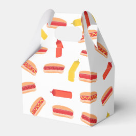 Hot Dog Fast Food BBQ Patroon Bedankdoosjes