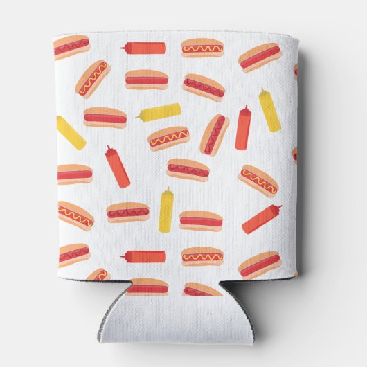 Hot Dog Fast Food BBQ Patroon Blikjeskoeler (Achterkant)