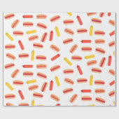 Hot Dog Fast Food BBQ Patroon Cadeaupapier (Vlak)