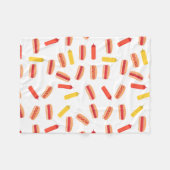 Hot Dog Fast Food BBQ Patroon Fleece Deken (Voorkant (Horizontaal))
