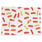 Hot Dog Fast Food BBQ Patroon Groot Cadeauzakje (Achterkant)