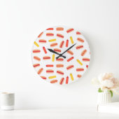 Hot Dog Fast Food BBQ Patroon Grote Klok (Huis)