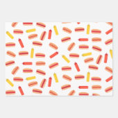 Hot Dog Fast Food BBQ Patroon Inpakpapier Vel (Voorkant 3)