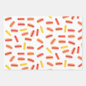 Hot Dog Fast Food BBQ Patroon Inpakpapier Vel (Voorkant)