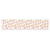 Hot Dog Fast Food BBQ Patroon Korte Tafelloper (Horizontaal)