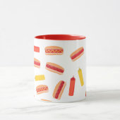 Hot Dog Fast Food BBQ Patroon Mok (Midden)