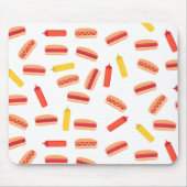 Hot Dog Fast Food BBQ Patroon Muismat (Voorkant)