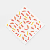 Hot Dog Fast Food BBQ Patroon Servet (Hoek)