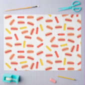 Hot Dog Fast Food BBQ Patroon Tissuepapier (Craft)
