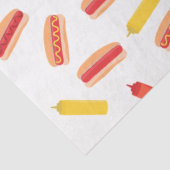 Hot Dog Fast Food BBQ Patroon Tissuepapier (Detail)