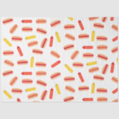 Hot Dog Fast Food BBQ Patroon Tissuepapier (Voorkant)