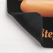 Hot Dog Fast Food illustratie met aangepaste naam Muismat (Hoek)