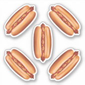Hot Dog Fast Food Illustraties Sticker (Voorkant)