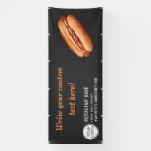 Hot Dog Fast Food Restaurant of diner op maat Spandoek (Verticaal)