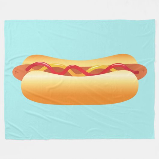 Hot Dog Fleece Deken (Voorkant (Horizontaal))