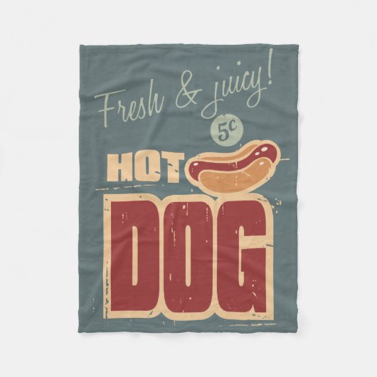 Hot Dog Fleece Deken (Voorkant)