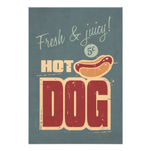 Hot Dog Foto Afdruk