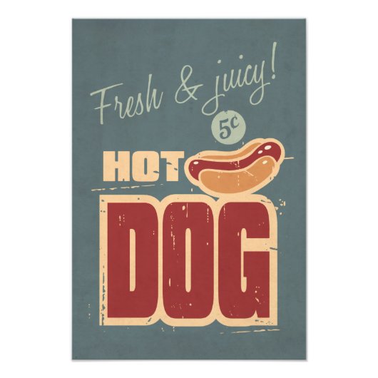 Hot Dog Foto Afdruk (Voorkant)