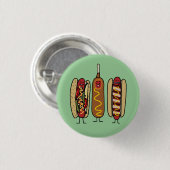 Hot Dog Friends Ronde Button 3,2 Cm (Voorkant /achterkant)