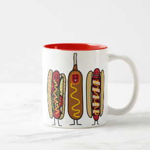 Hot Dog Friends Tweekleurige Koffiemok