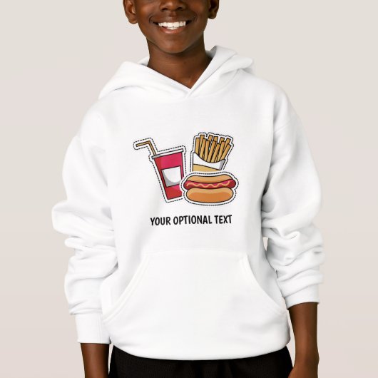 Hot Dog & Fries aangepaste tekst shirten & jassen (Voorkant)