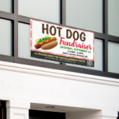 Hot Dog Fundraiser Banner met qr-code (Buitenkant Gebouw)