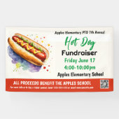 Hot Dog Fundraiser PTO PTA Kerk Banner (Horizontaal)